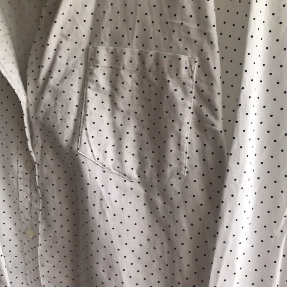J Crew Polk a dot button down