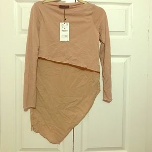Zara a symmetrical long sleeve top
