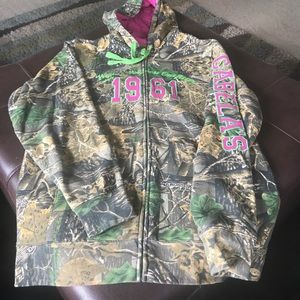 Camouflage Zip-up Hooded Sweatshirt