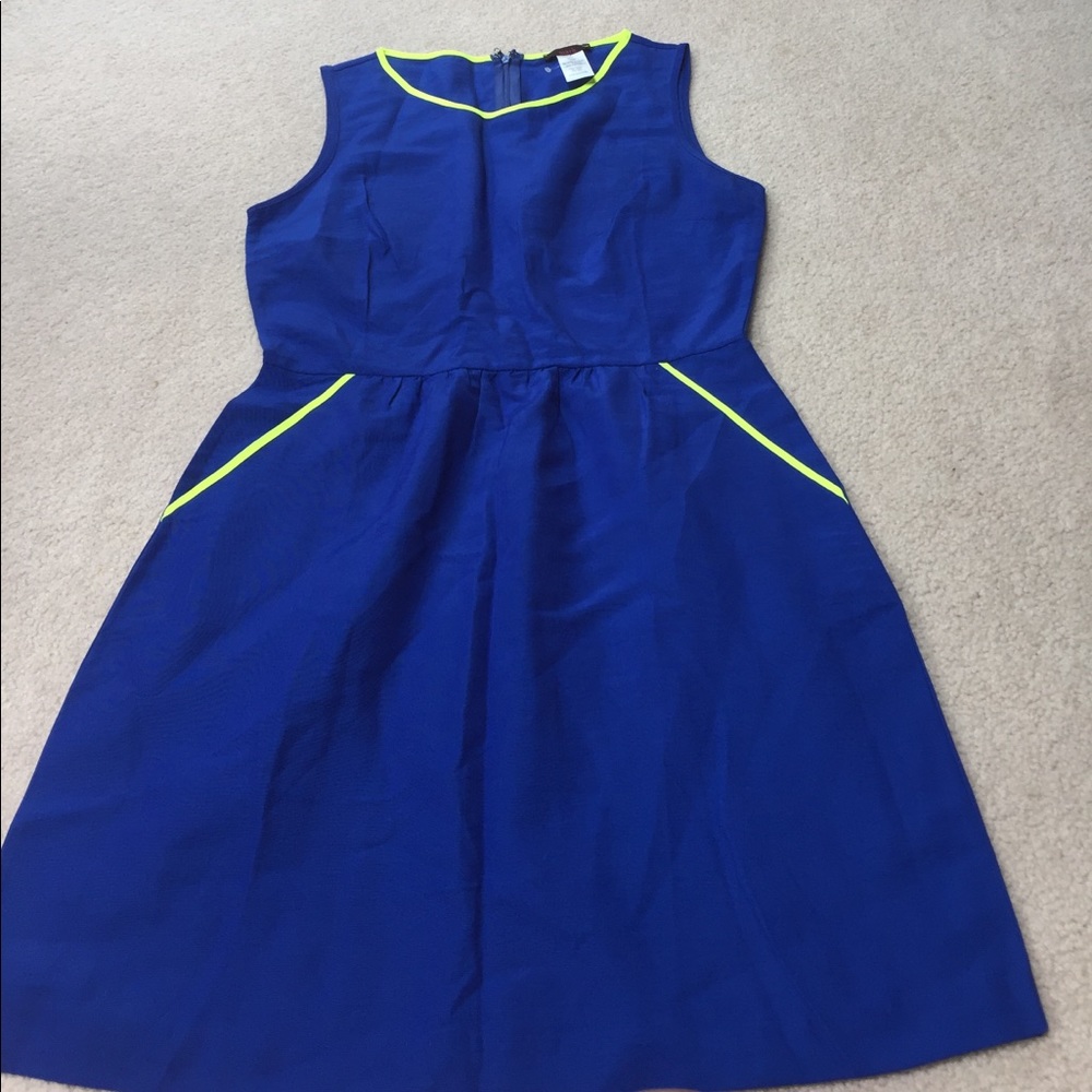 Blue and neon dress