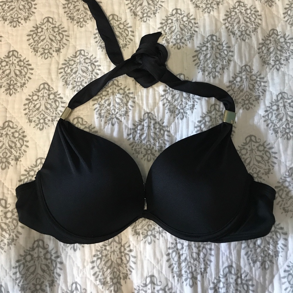 Victoria's Secret black push up swim top 34A