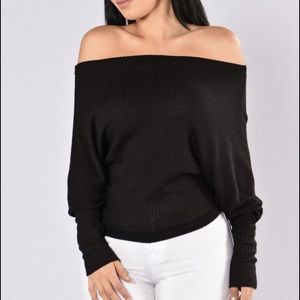 Brand new off the shoulder thin sweater