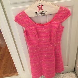 Lilly Pulitzer pink tweed dress