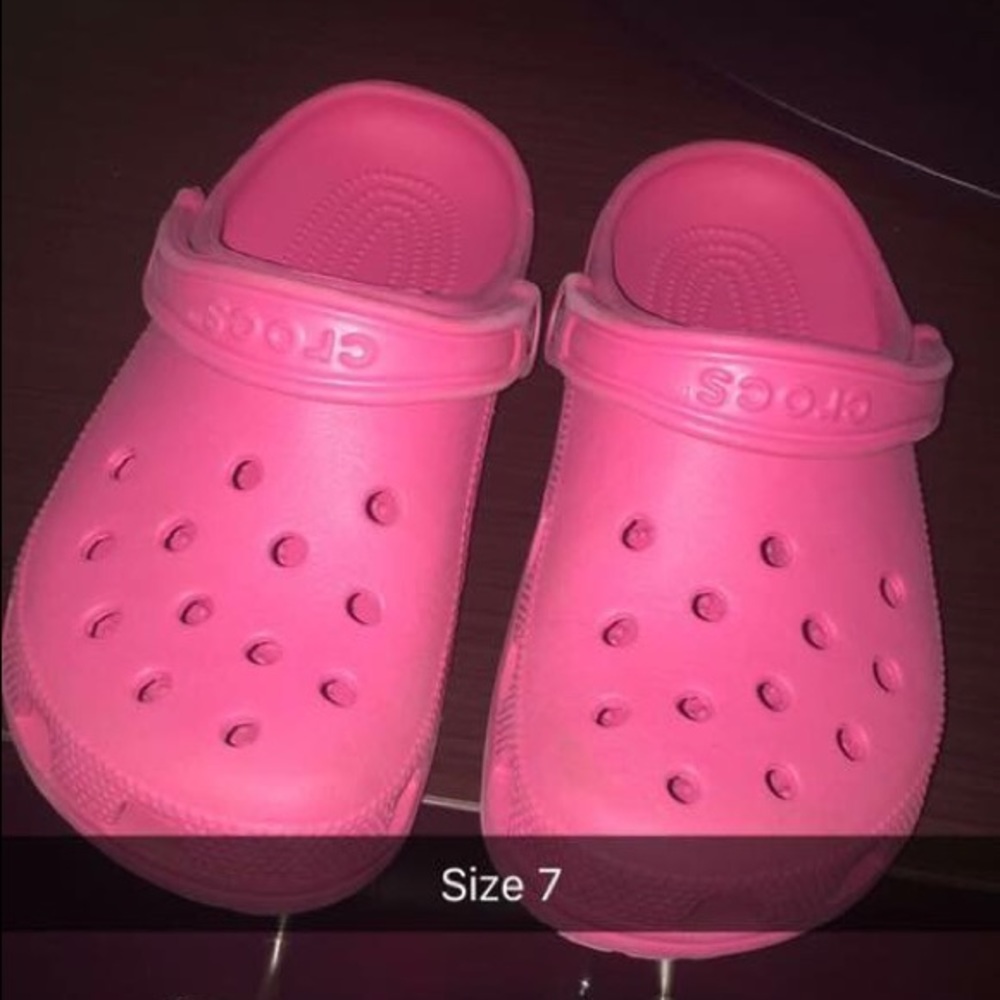 Pink Crocs
