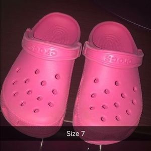 Pink Crocs