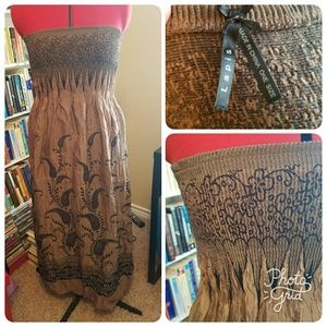 Strapless Smock Style Dress