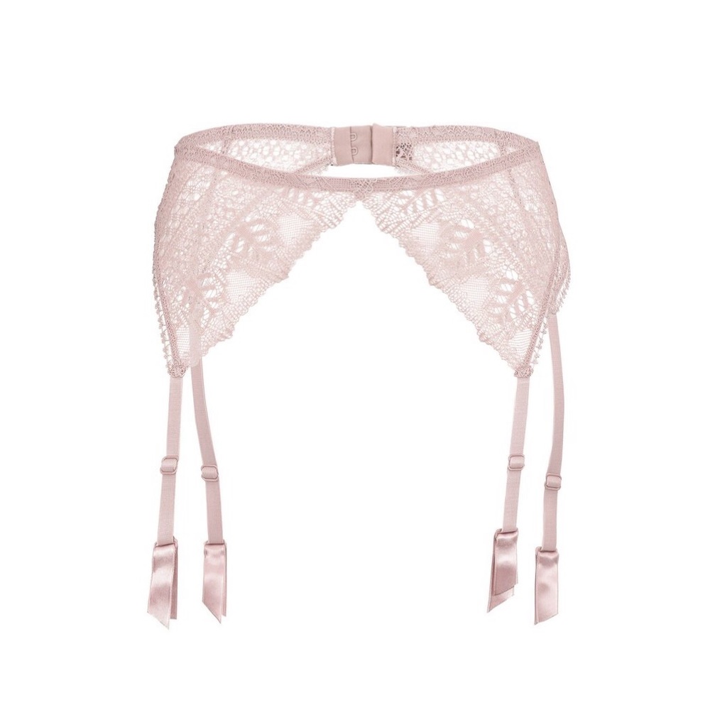 ELSE Ivy Lace Garter Belt in Ballet Pink MEDIUM