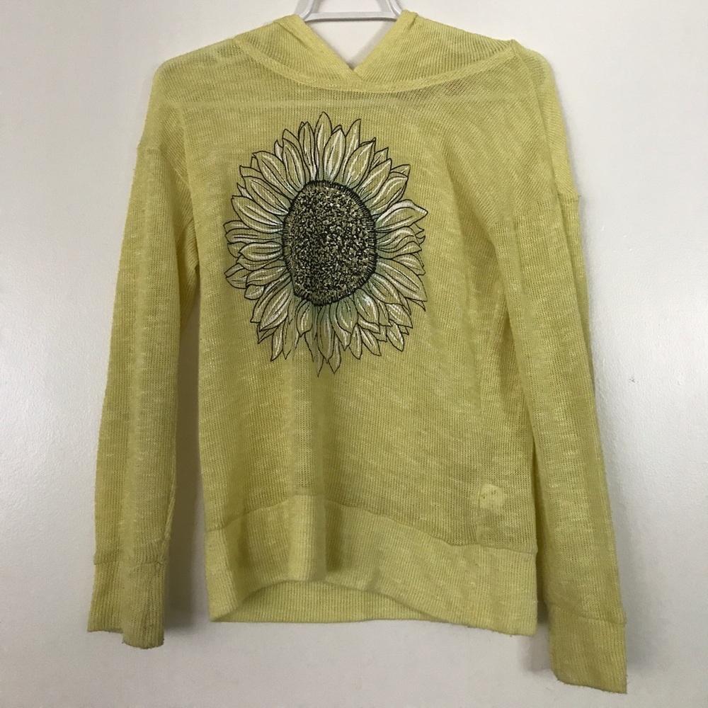 Girls yellow knitted sweater