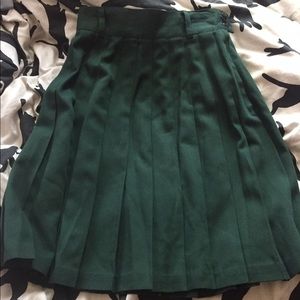 vintage hunter green skirt