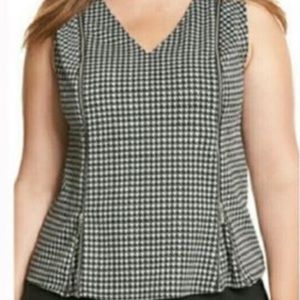 Lane Bryant Hounds Tooth pull over zip up
