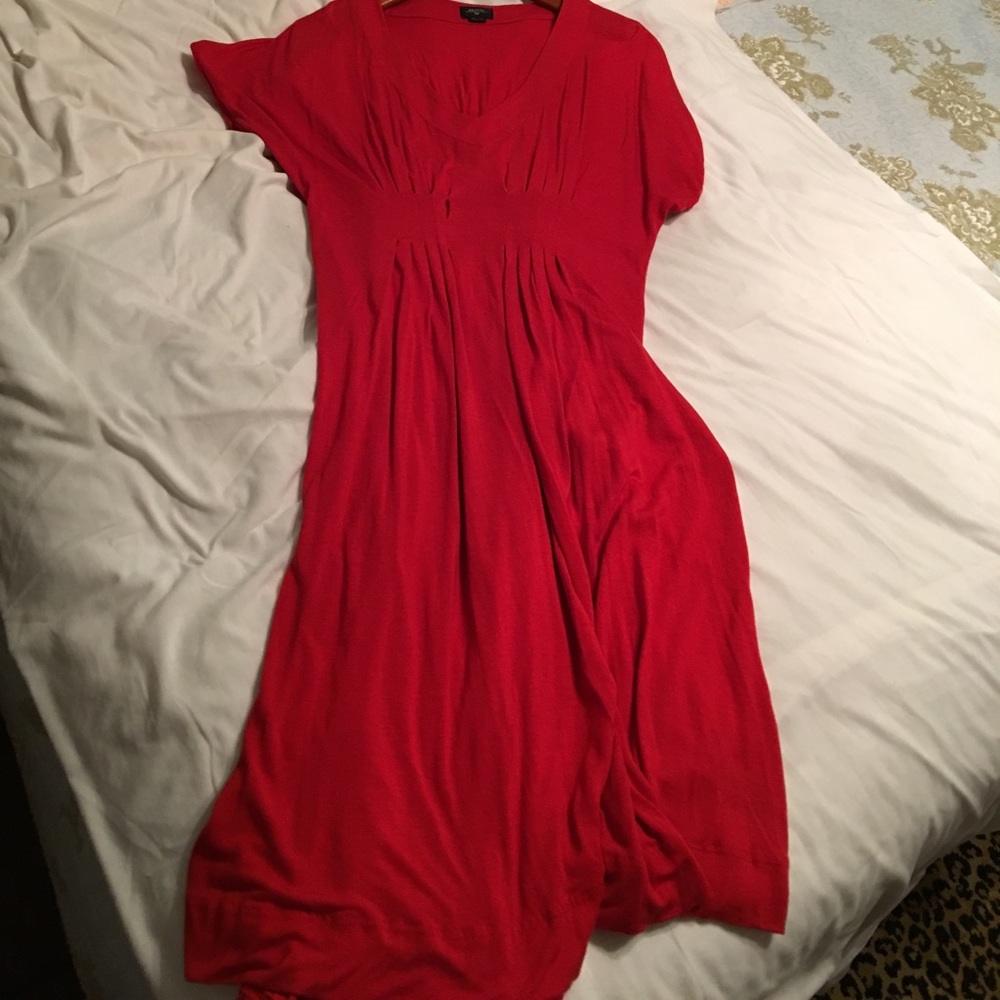 Empire Waist Coral Dress with Removable Slip