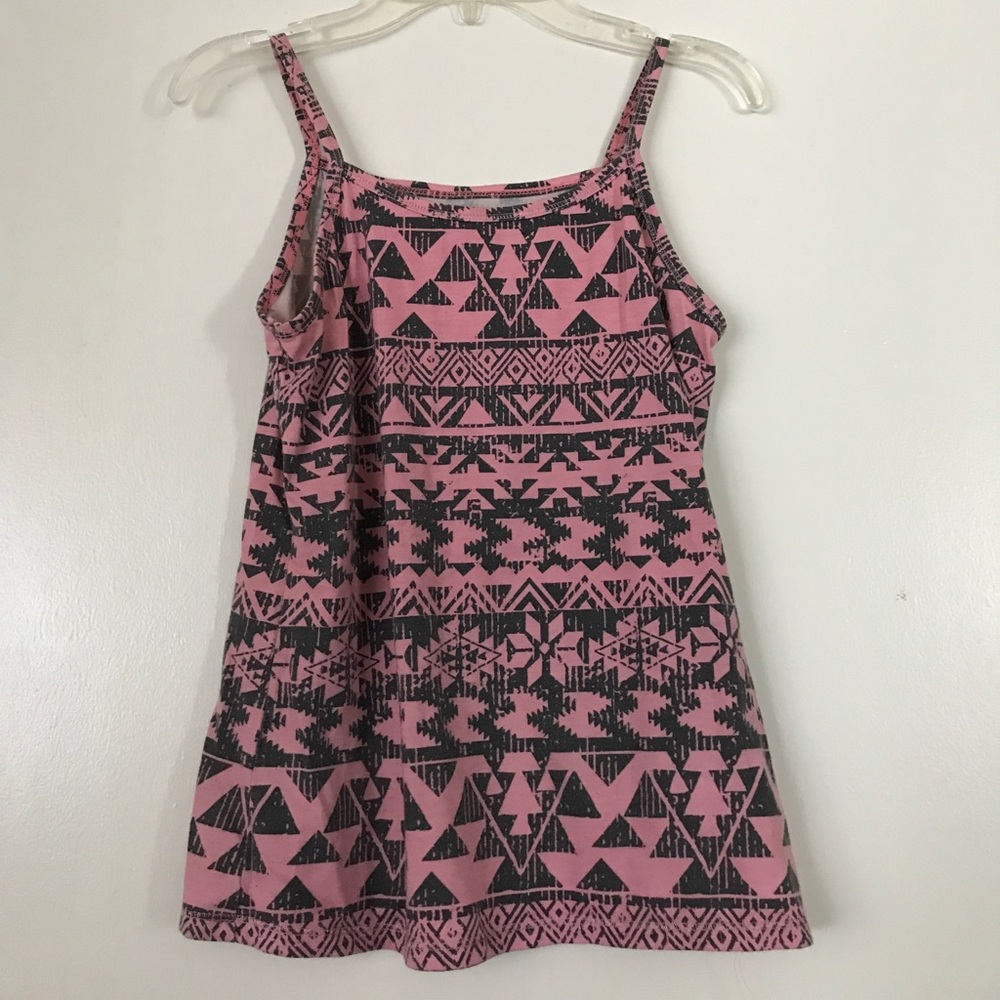 Girls coral and gray tank top
