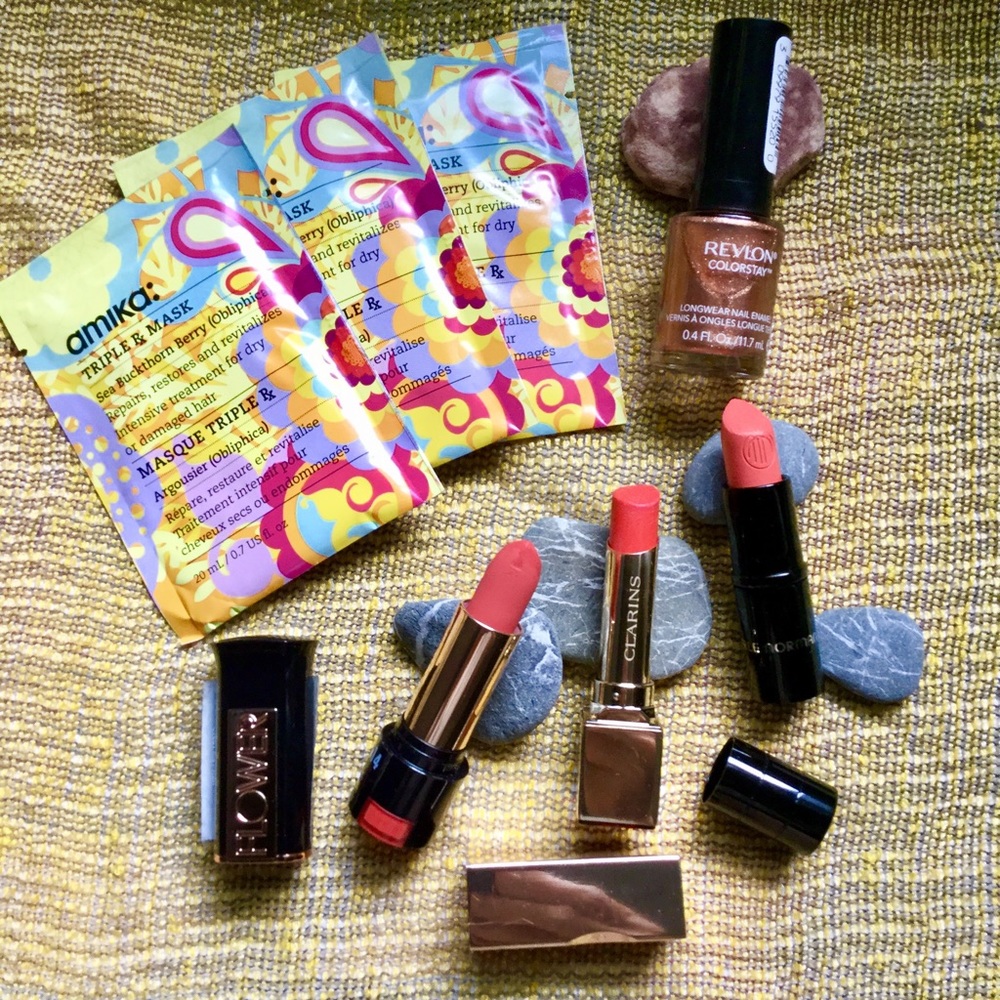 Sunset Beach Bundle! Clarins etc for lips hair etc