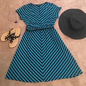 Sky Blue Striped Sundress