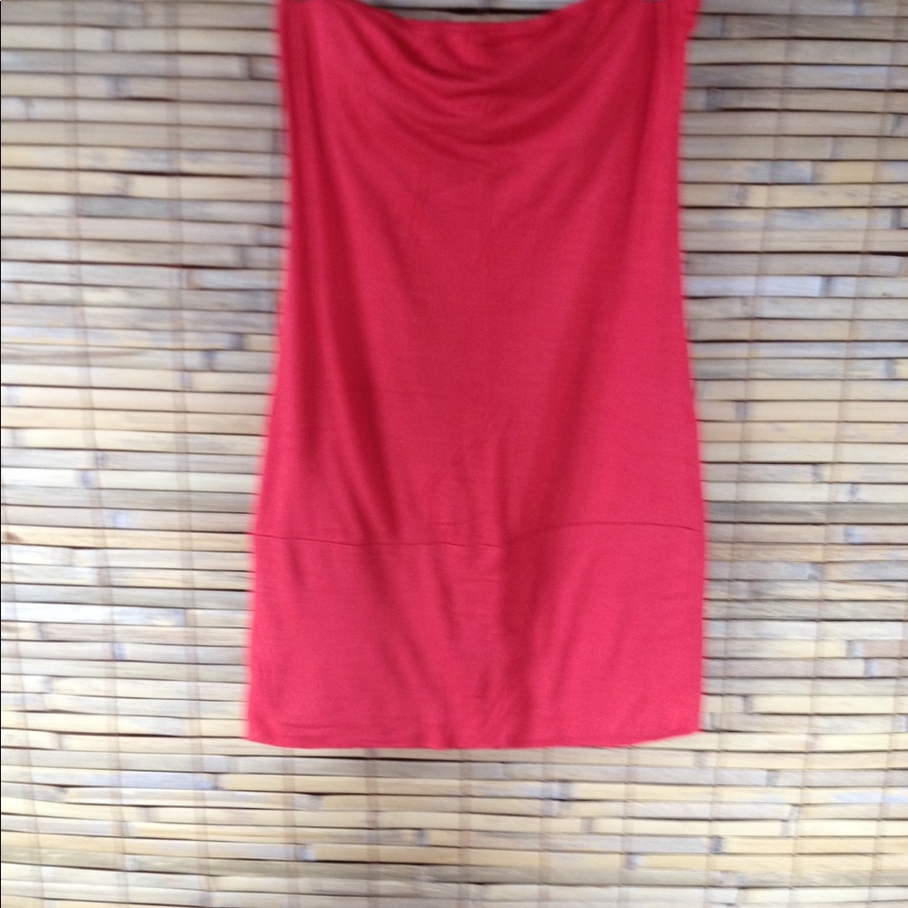 Red Sz M FOREVER STRAPLESS TUNIC TOP