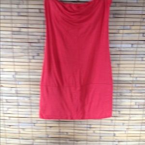 Red Sz M FOREVER STRAPLESS TUNIC TOP