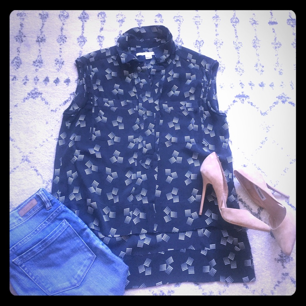 Diane von Furstenberg - Silk High Low Top