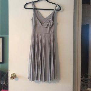 Grey pleated dress