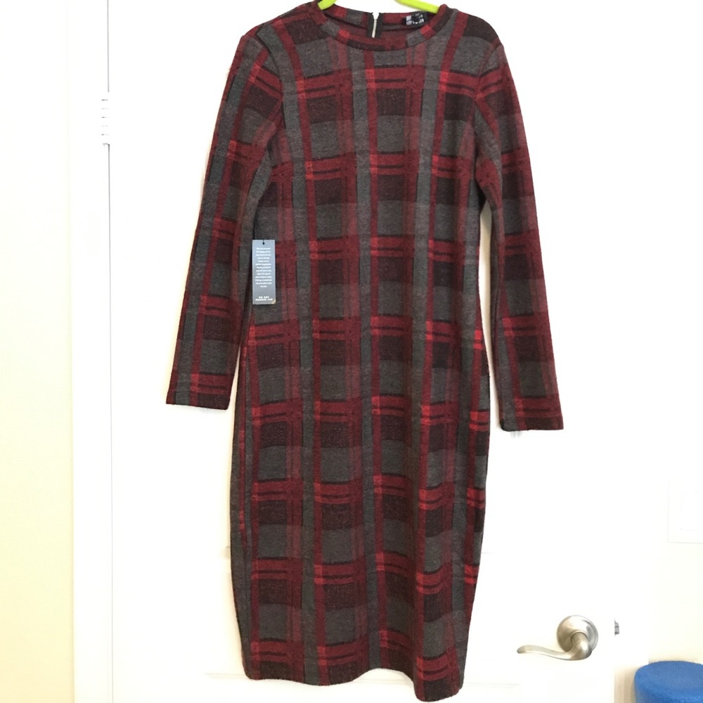 The Limited soft plaid long sleeves dress size L