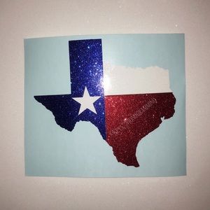 Glitter Texas Flag Decal/Sticker