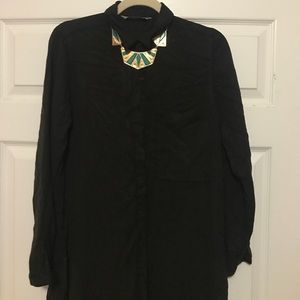 Long black blouse