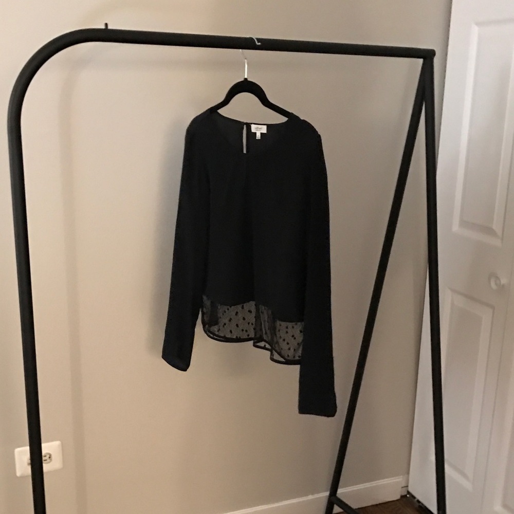 Aritzia Silk Black Top