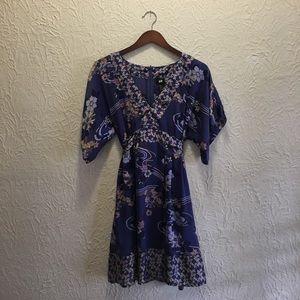 Purple floral dress