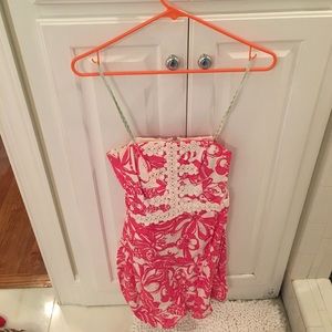 Lilly Pulitzer bubble dress with lace detail