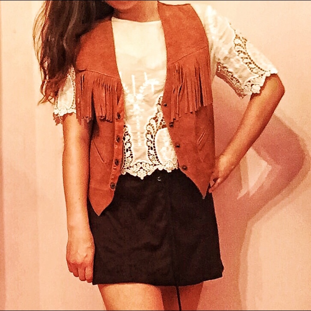 Vintage Mona Mode 100% Genuine Leather Vest ✨