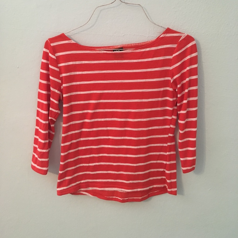 BDG striped red ¾ sleeve shirt