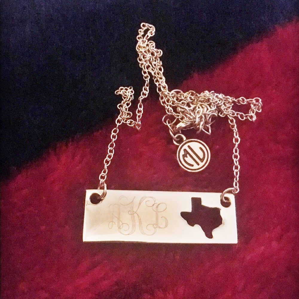 Monogram Bar Necklace