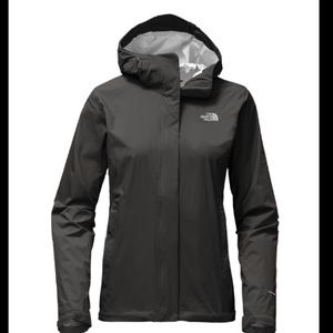 Black North Face hooded light windbreaker