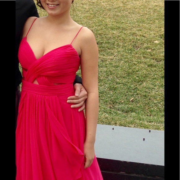 GORGEOUS Caché Hot Pink High-Low Dress Size 4 - Picture 2 of 6