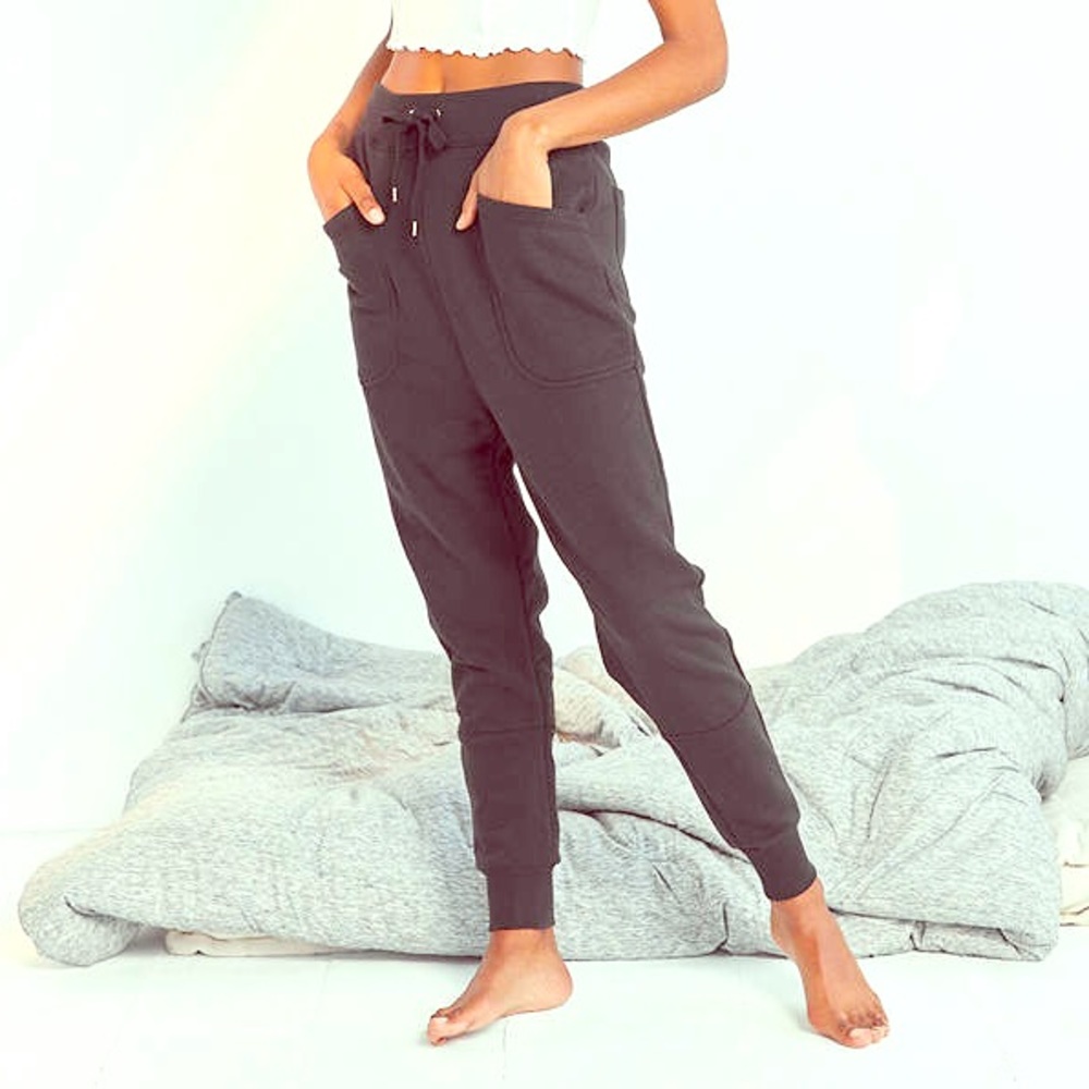 Out from Under black harem style jogger pants.