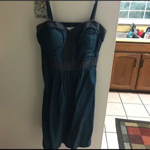 Blue and grey mini dress