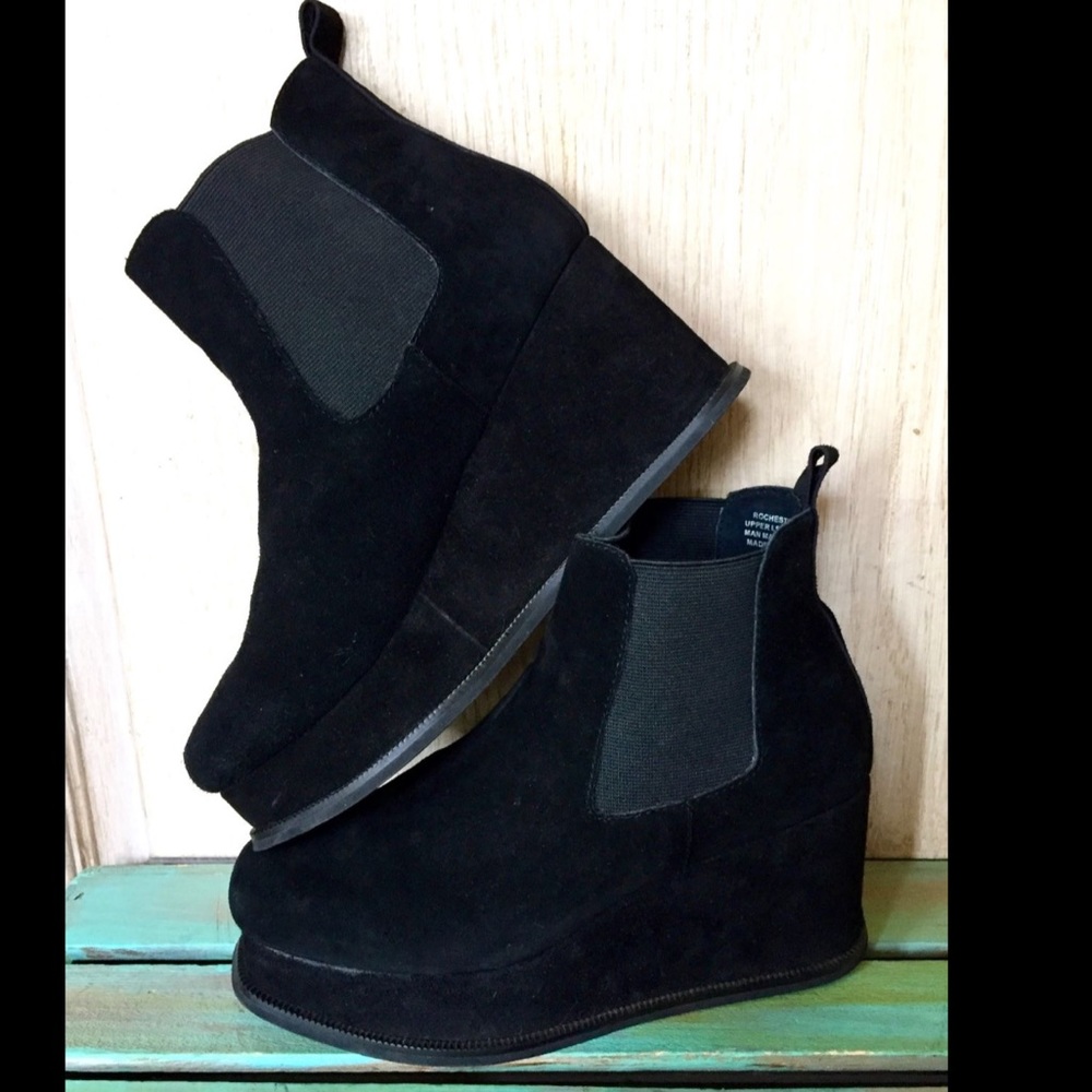 Free People JeffreyCampbell Suede Platform Wedge 7 - Picture 2 of 5