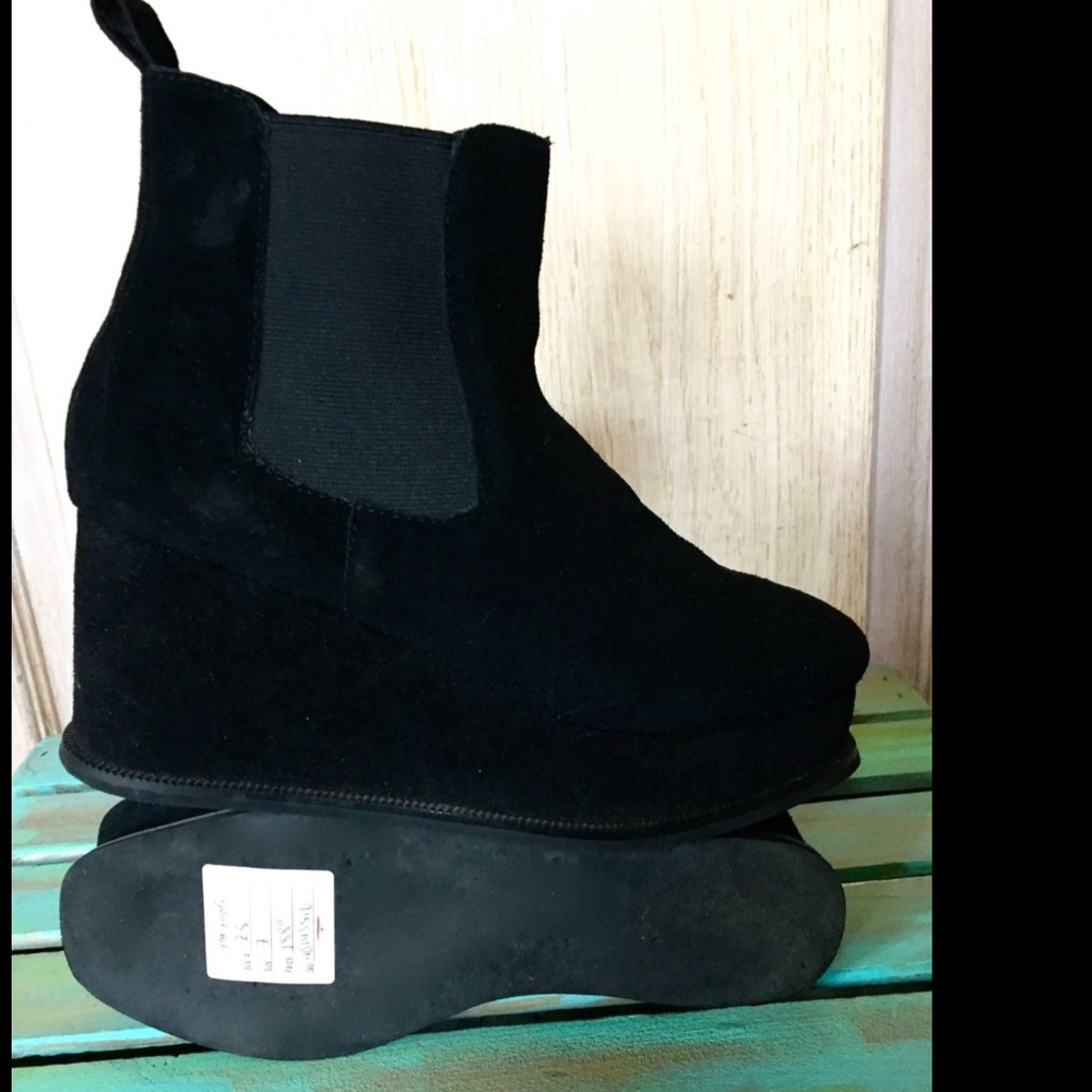 Free People JeffreyCampbell Suede Platform Wedge 7 - Picture 4 of 5
