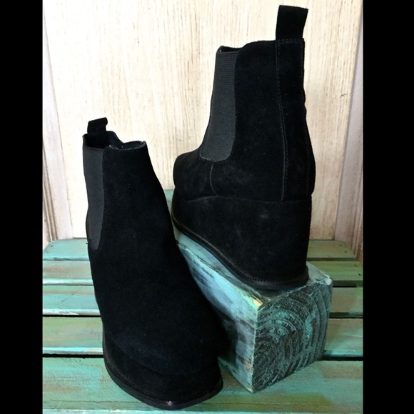 Free People JeffreyCampbell Suede Platform Wedge 7 - Picture 3 of 5