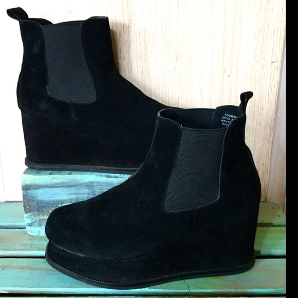 Free People JeffreyCampbell Suede Platform Wedge 7 - Picture 5 of 5