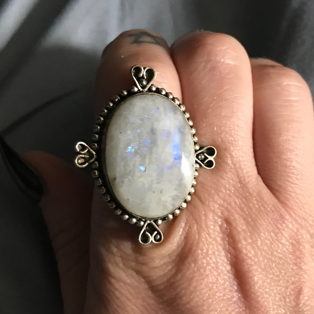 Large moonstone ring