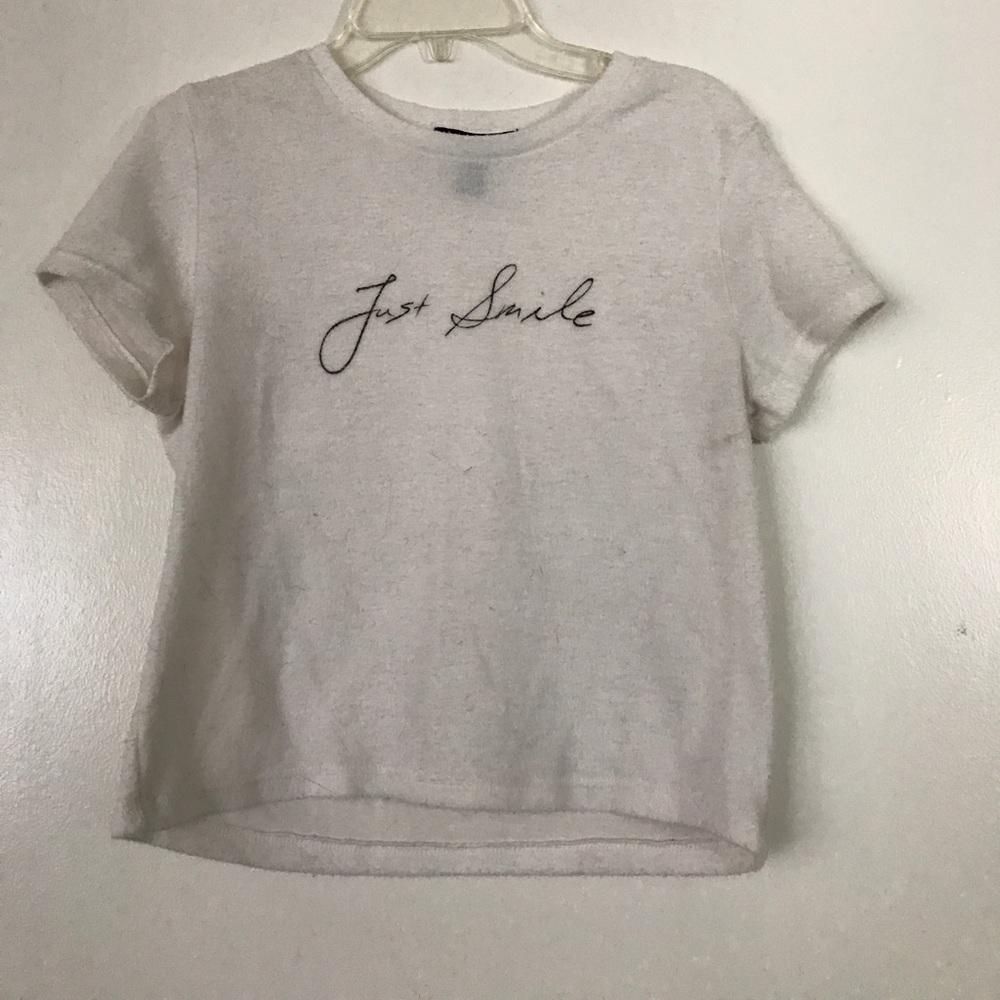 Girls white and black tee