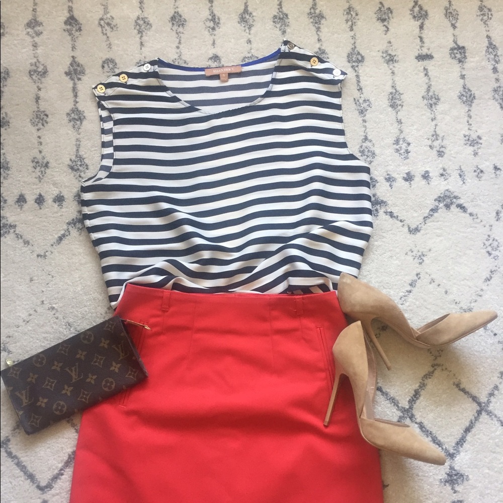 💥SALE💥 Silky Striped Nautical Blouse