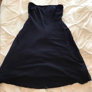 Jcrew Strapless Navy A-line dress. Size 14