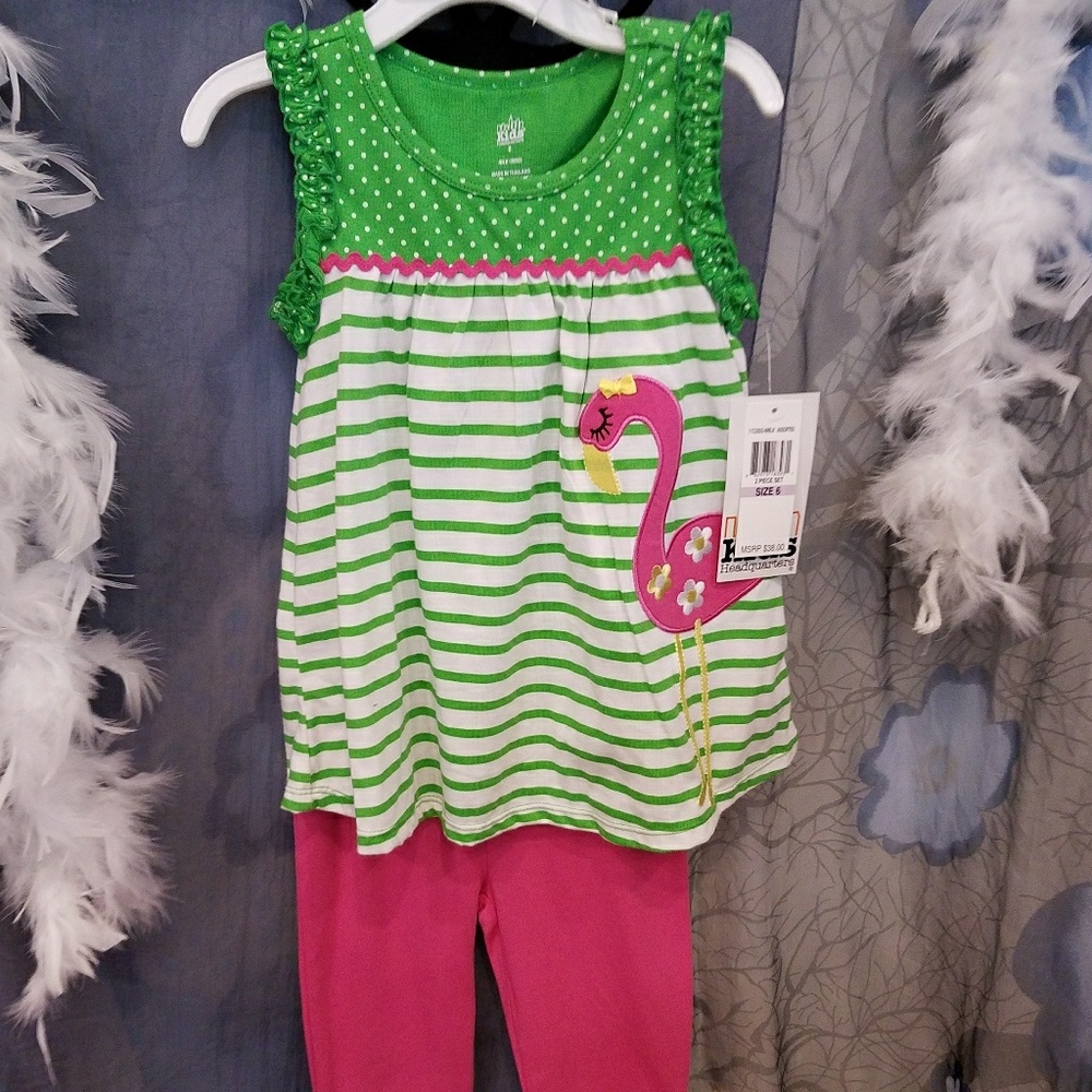 2 piece girls shirt/pant set