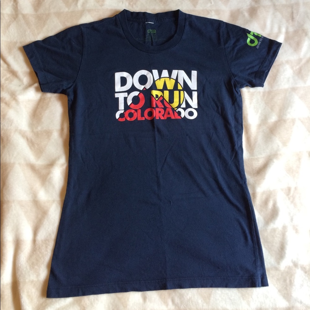 Navy Down To Run Colorado Tee