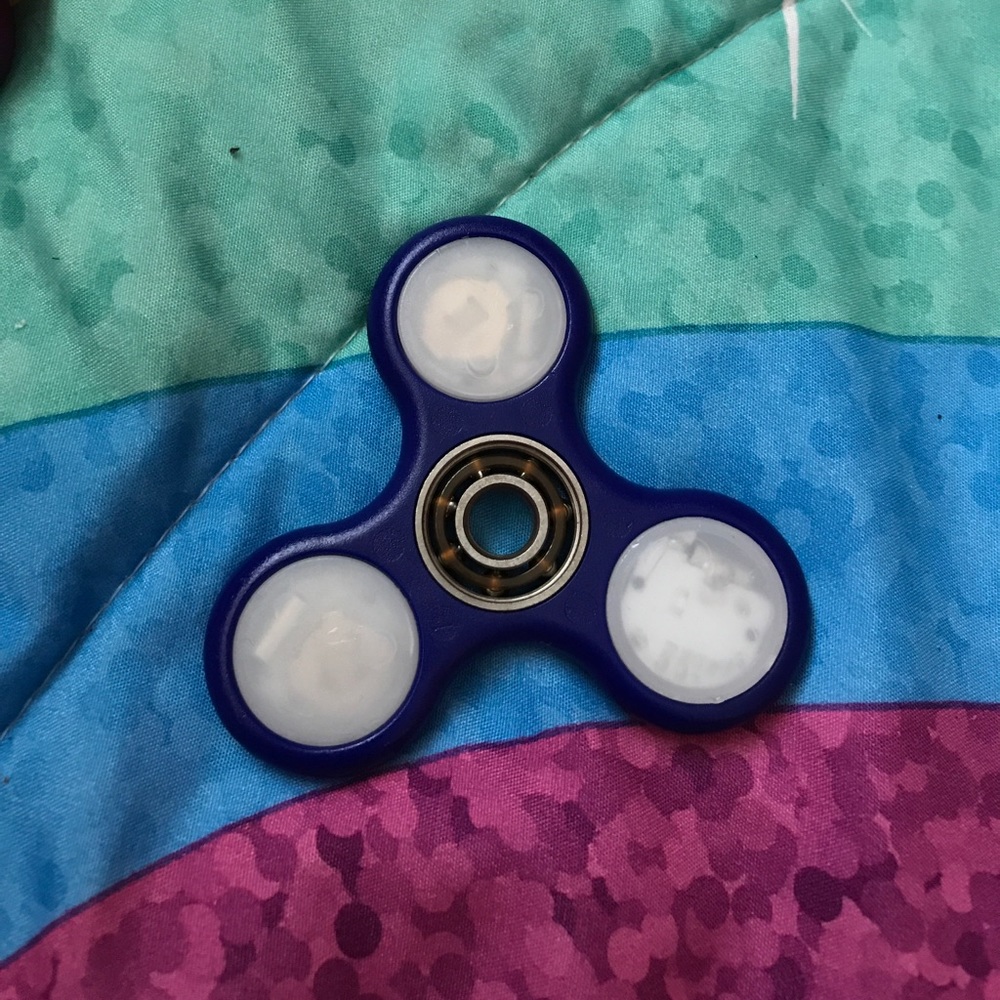 Blue fidget spinner