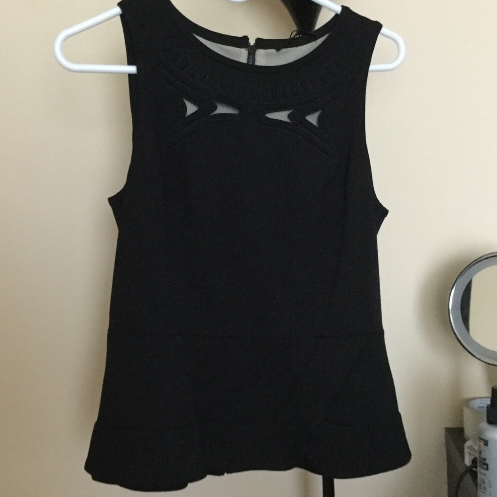 Black peplum top