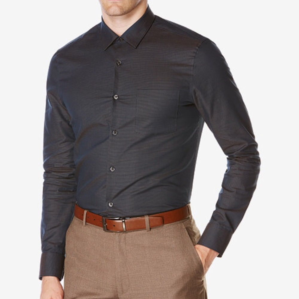 Perry Ellis men's micro check shirt