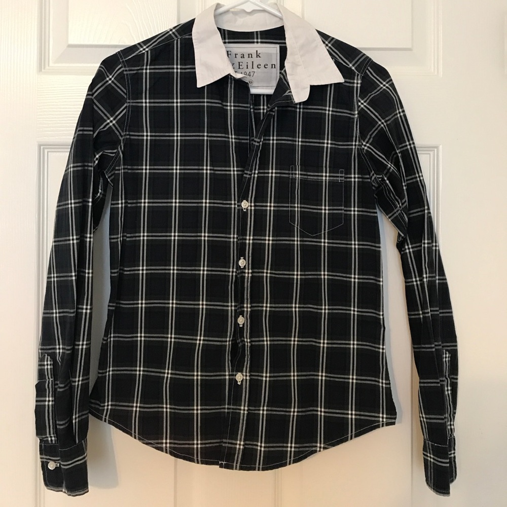 Frank & Eileen Plaid top.