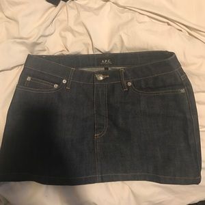 APC mini denim mini skirt. Size large